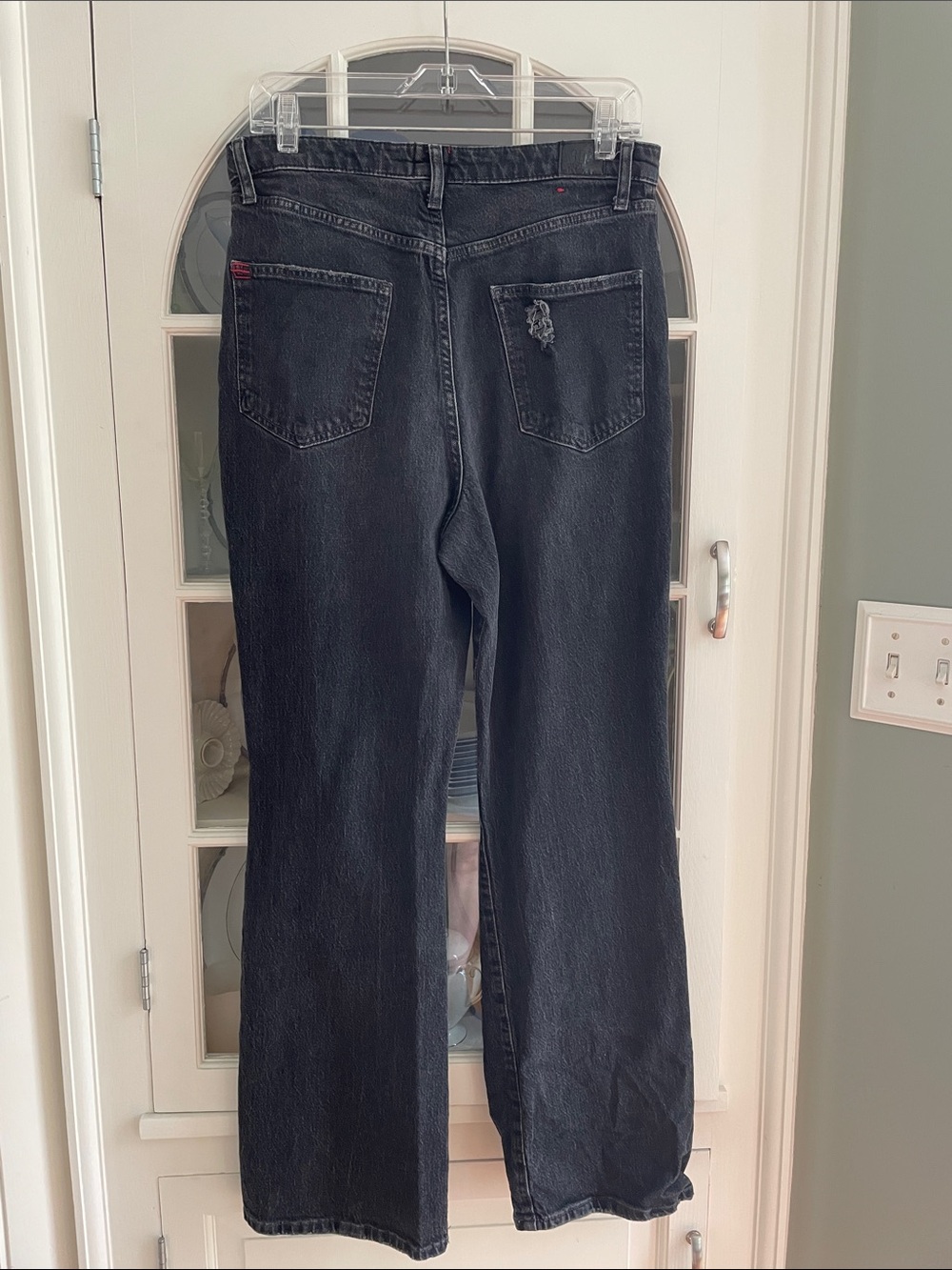 BDG Black Washed Distressed Straight-Leg Jeans - Picture 2 of 5